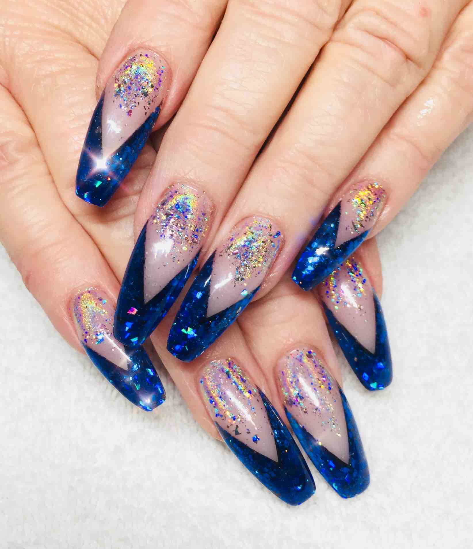 Acrylic Pink & Color Tips Fill