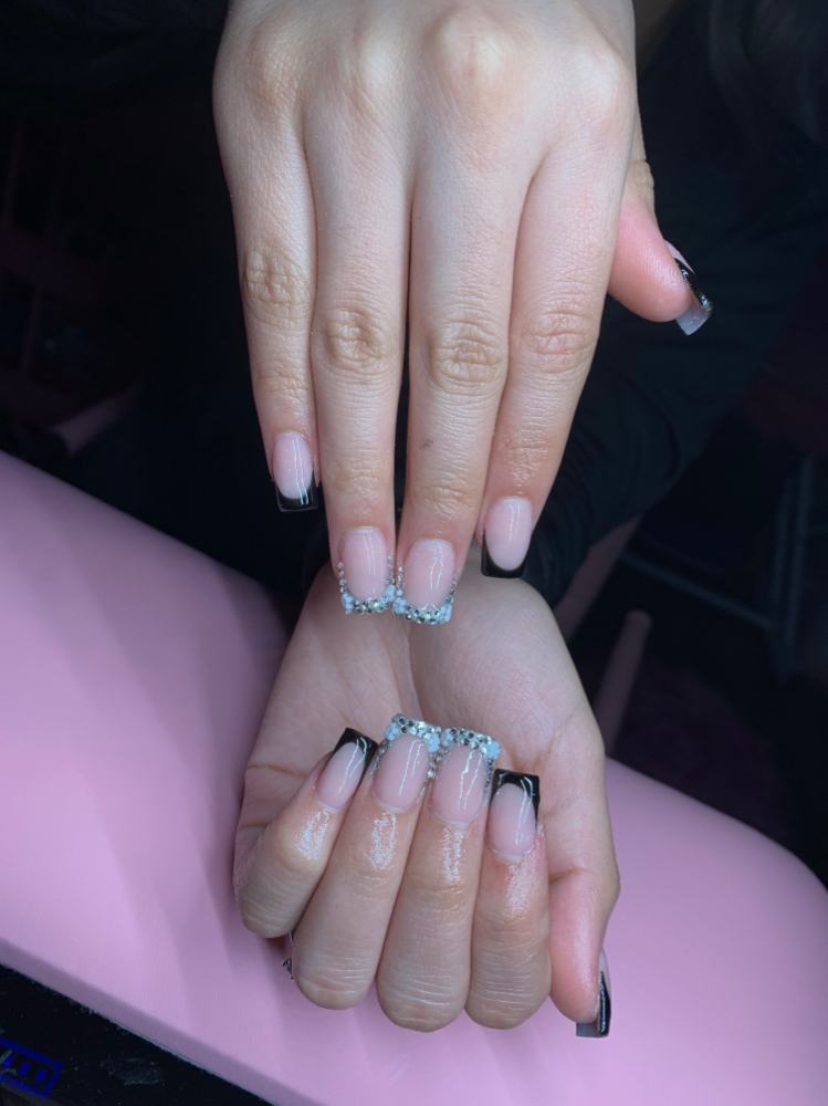 2 Half Bling Fingers W/ French Add