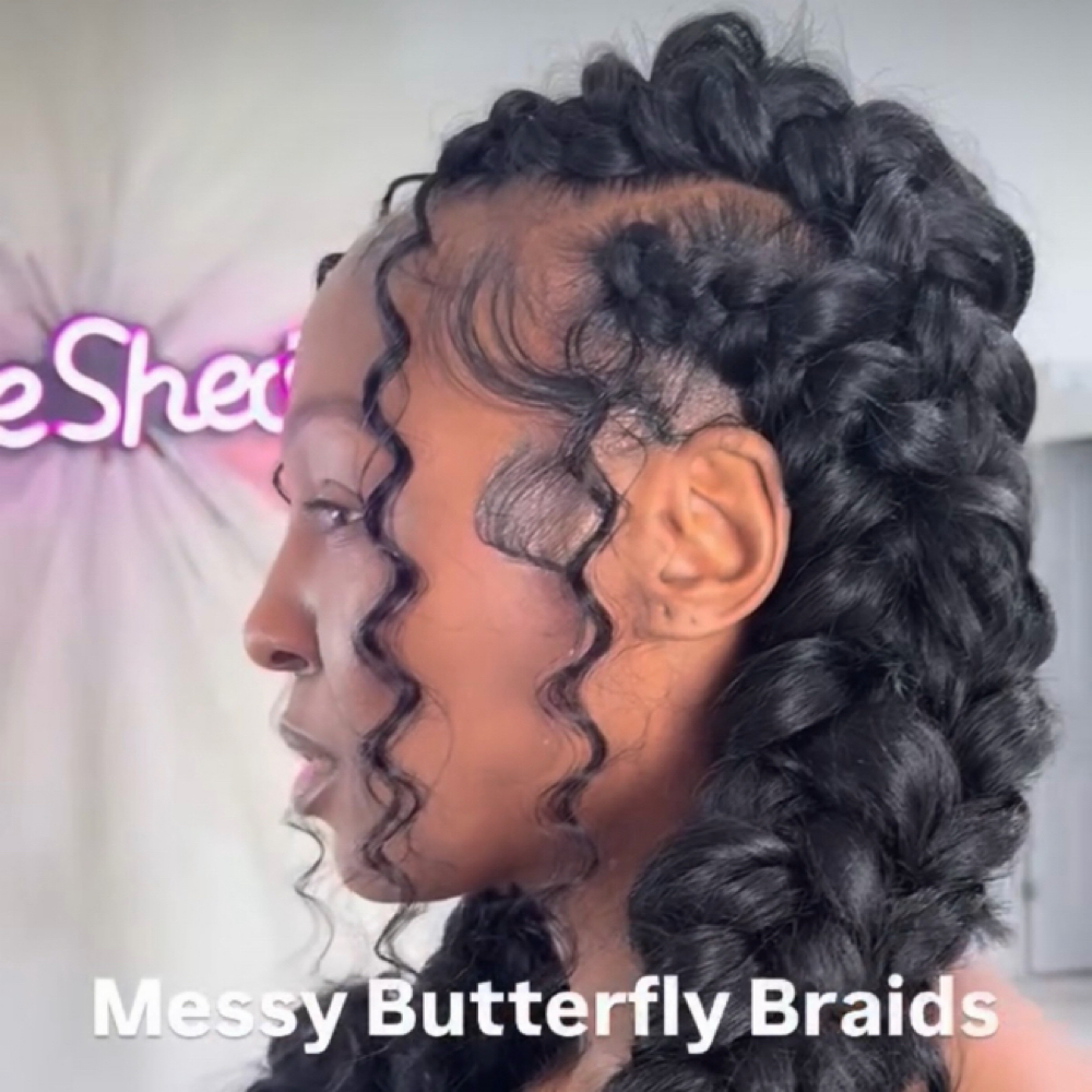 MESSY BUTTERFLY BRAIDS at Glam Braids in Marietta, GA