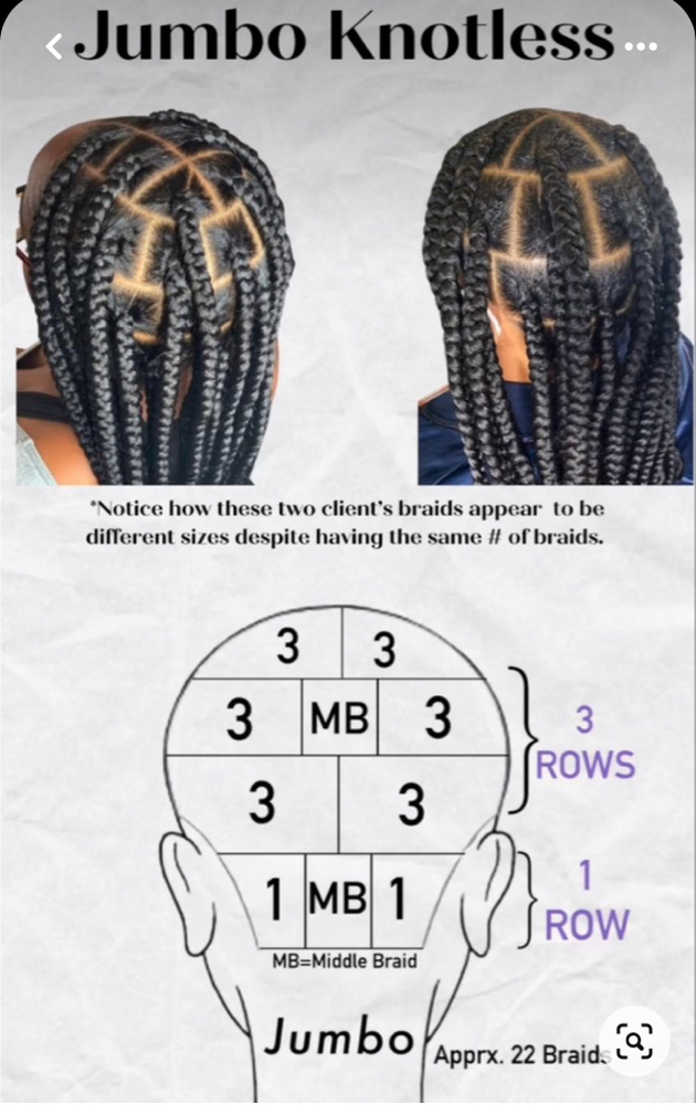 Jumbo Knotless at Beautiffied in Merrillville, IN