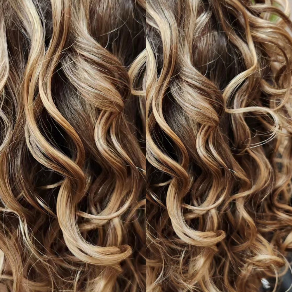 Curly Cut + Root Color + Pintura