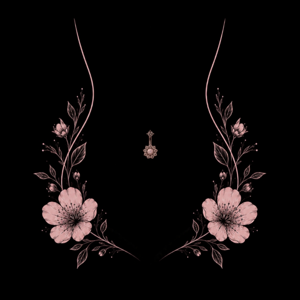 Navel Piercing at Blackthorn Piercing and Fine Jewelry in Derry, NH