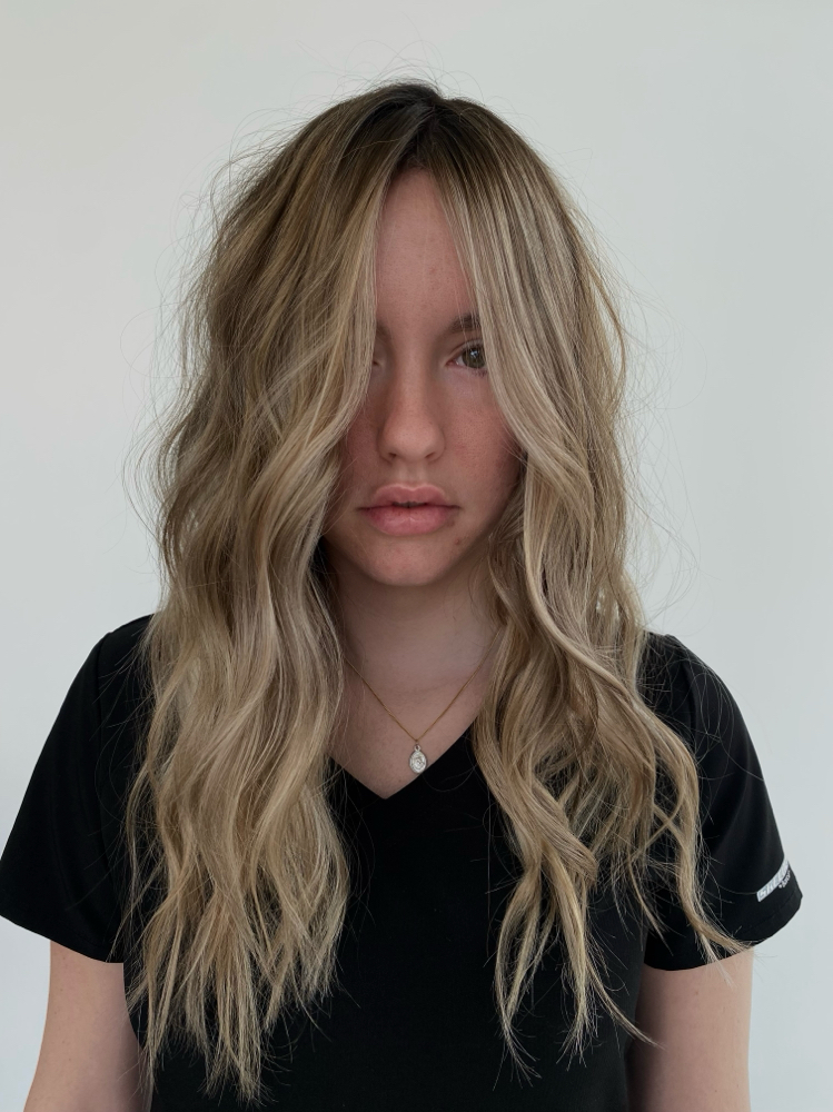 Partial Blonding + Blow Dry
