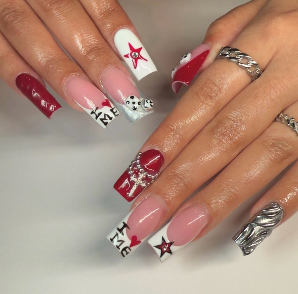 Medium Long Acrylic Set at NailsxByMeli in Patchogue, NY