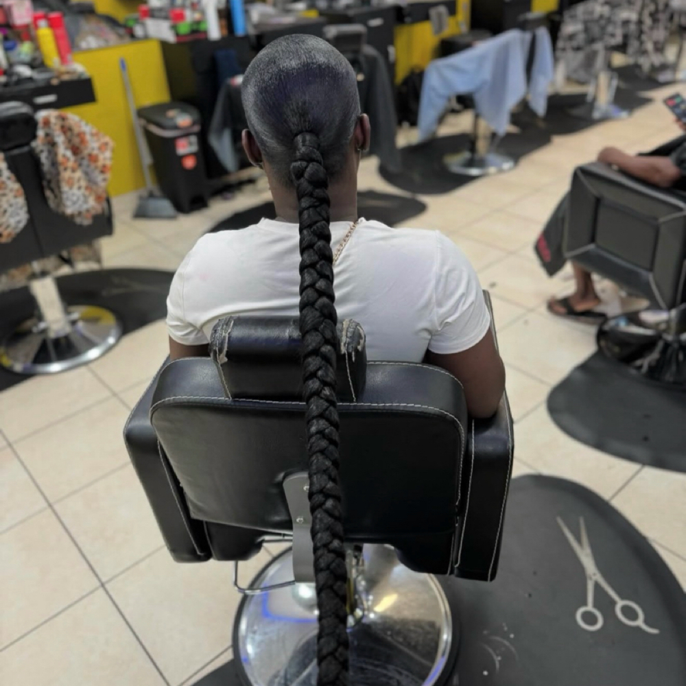 Slick Back Braid Ponytail at Marshadoesitbetter in Lake Worth, FL