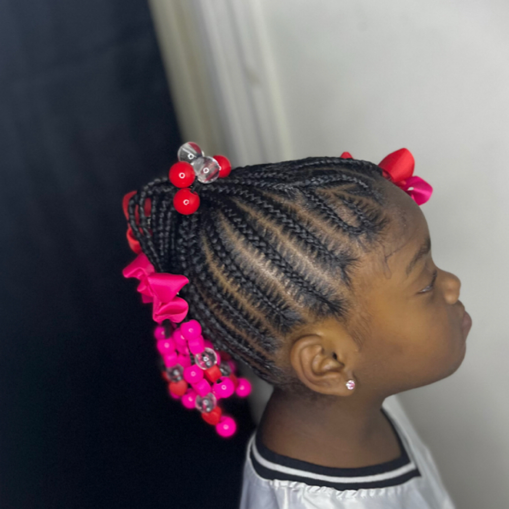 Kiddie braid 1 design(added hair) at Taylored Image in Delmar, DE