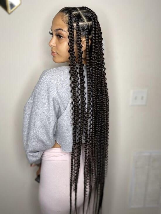 Boho Large Knotless Braids