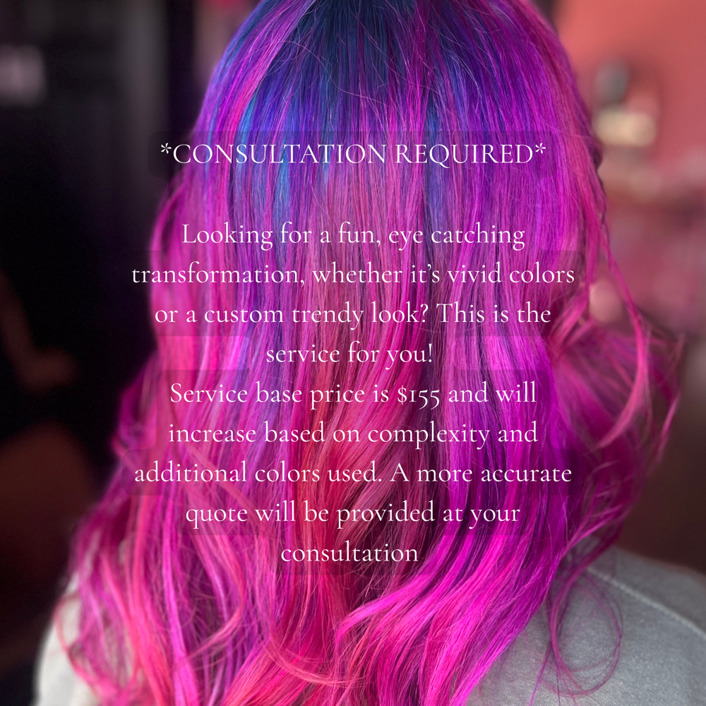 Custom Creative Color / Vivid at Amanda B Hair Artistry in Burleson, TX