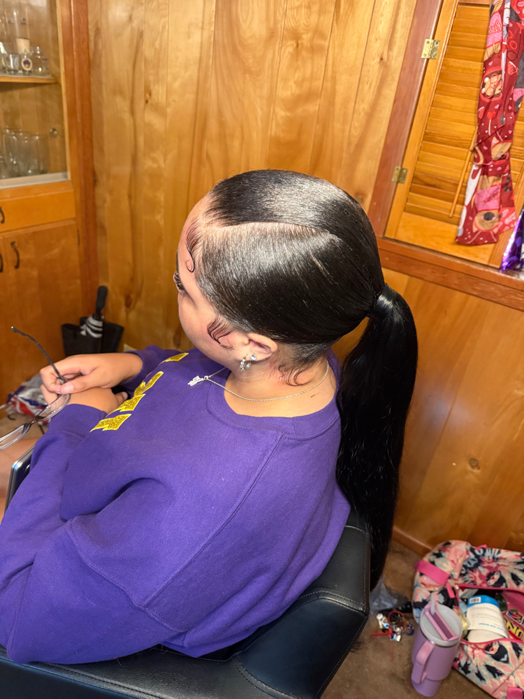 slick back ponytails