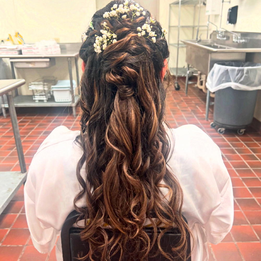 Wedding Updo at Sacred Glow Studio in Milwaukee, WI