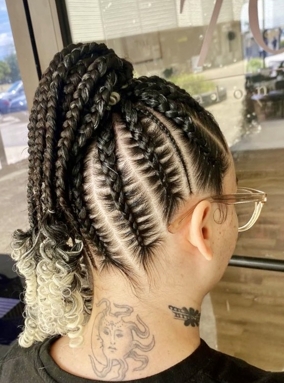 Adult braids w/ added hair