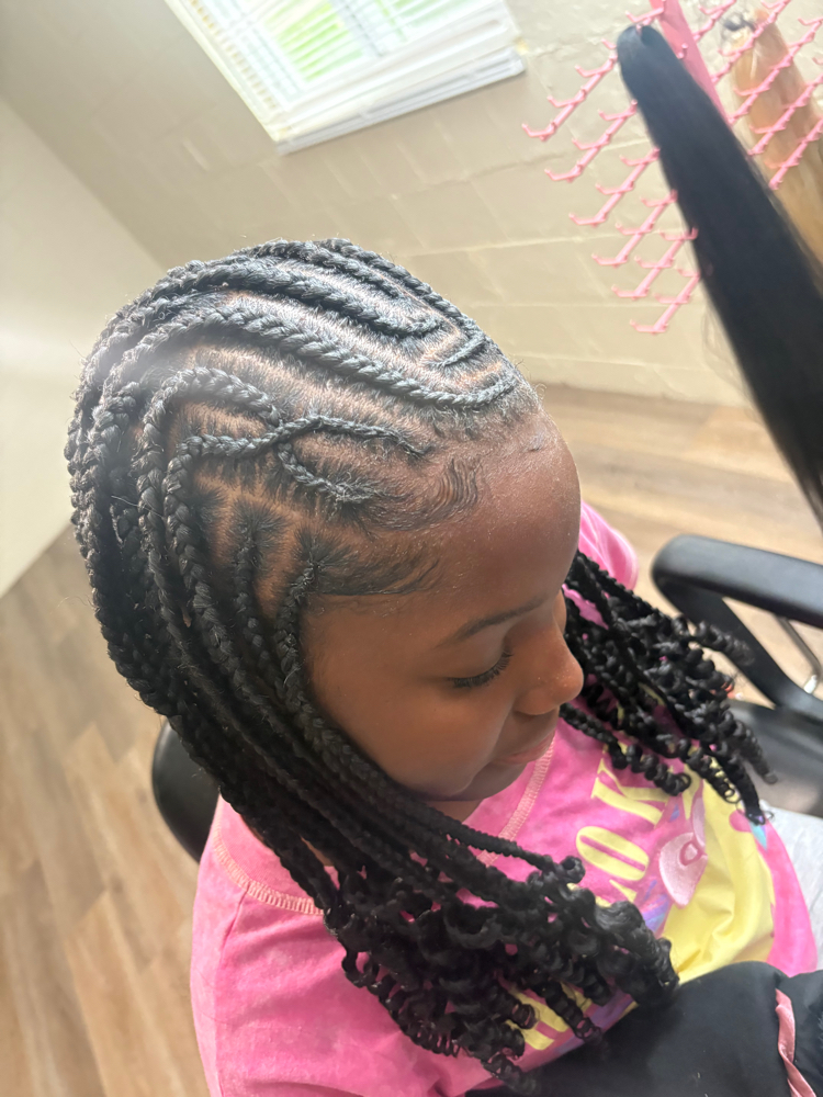 Junior Tribal Braids(11-16) MIDBACK