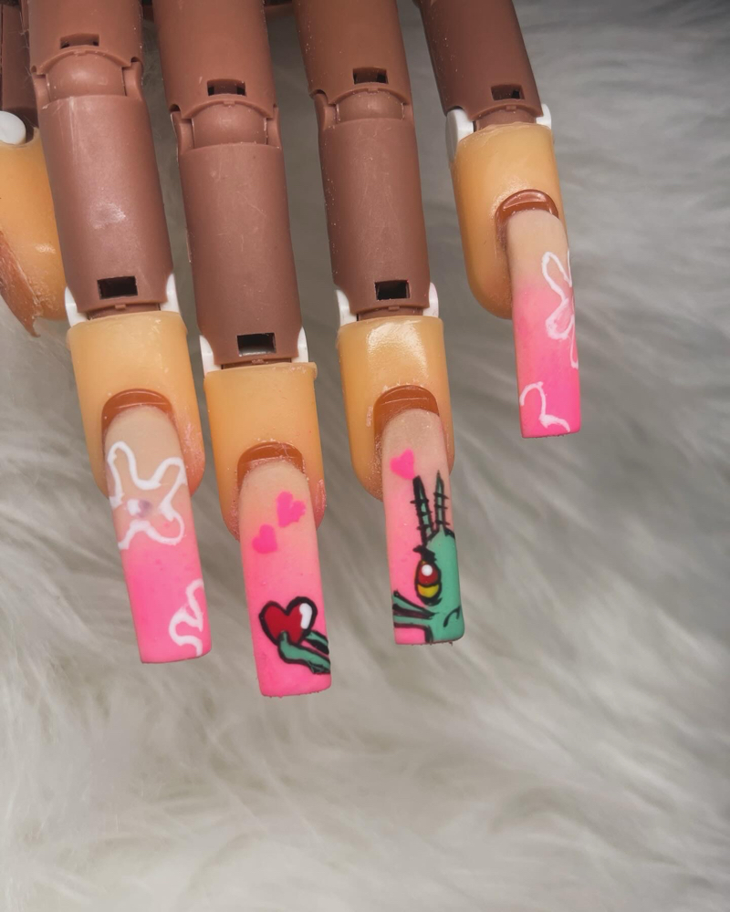 Hand Drawn Nail Art