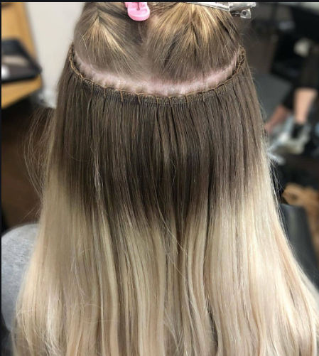 Microlink Wefts (Braidless Sew In) at Queen B Braiding Salon in Appleton, WI