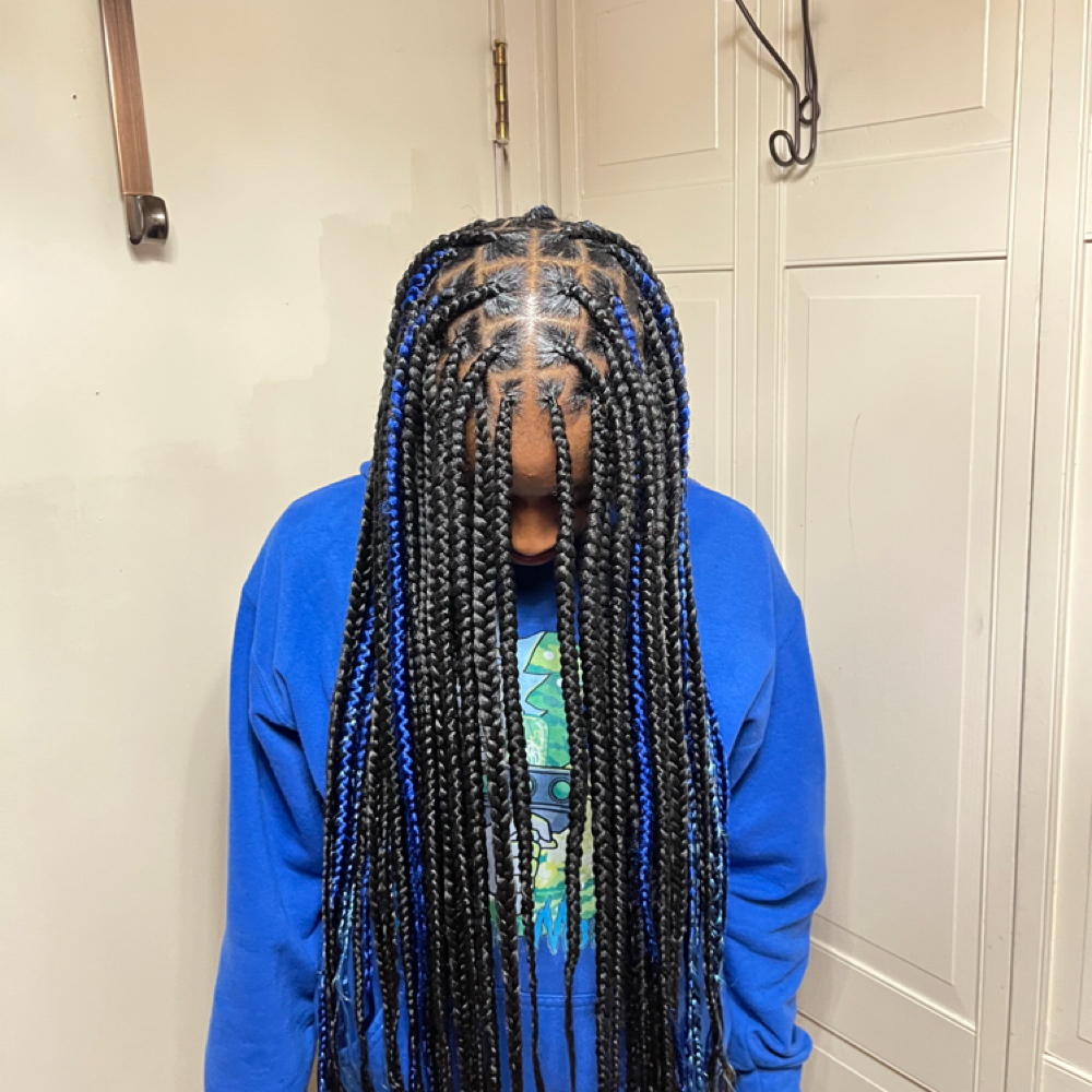 Large Knotless Braids: Butt Length at THEZOEWAYY in Park Forest, IL