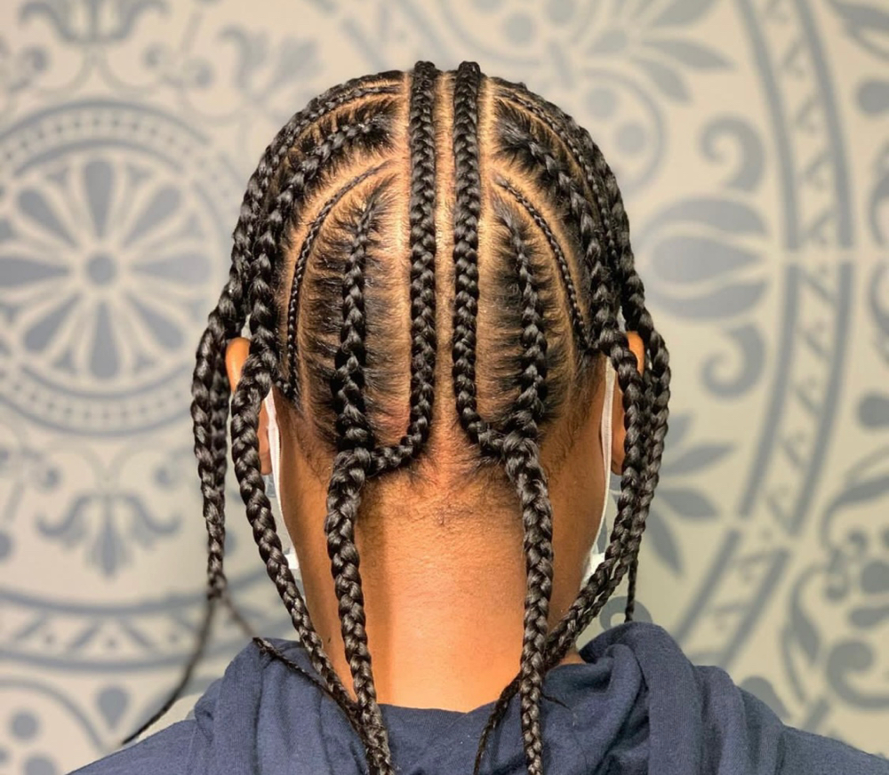 Designer Braids on Natural Hair