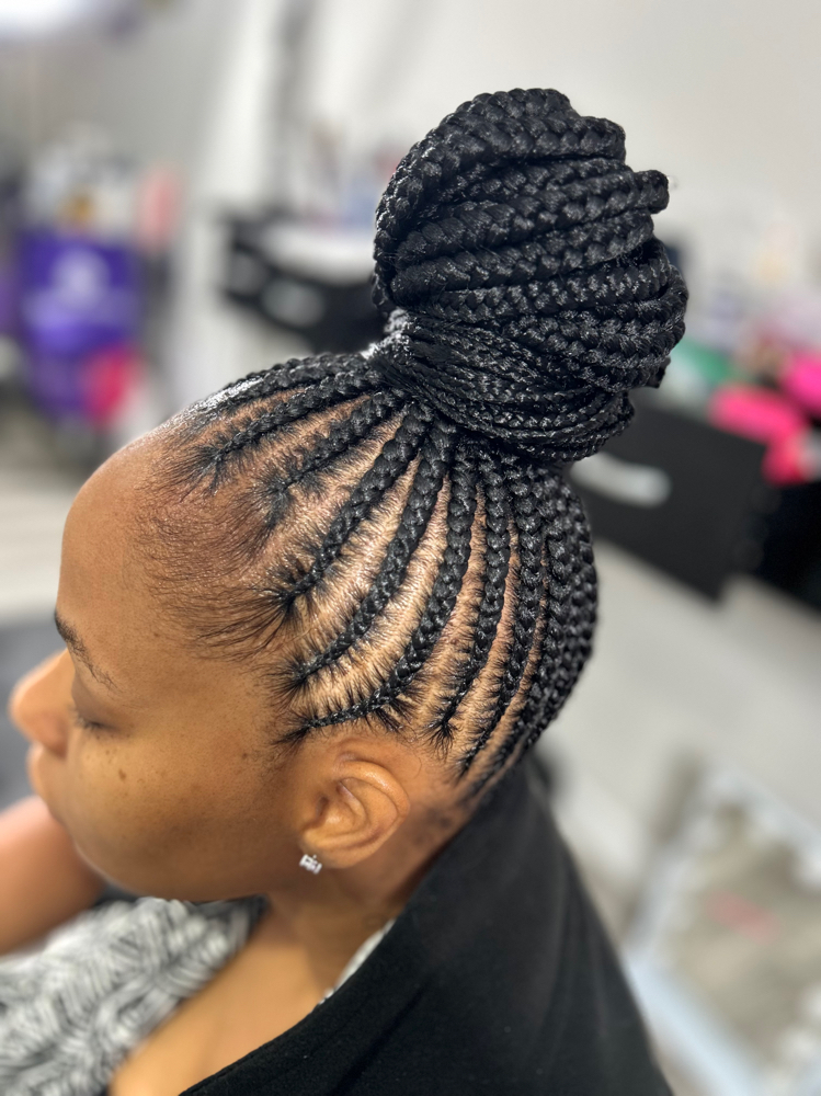 Feed-in Stitch Braided Ponytail