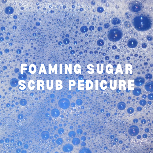 foaming sugar scrub pedicure