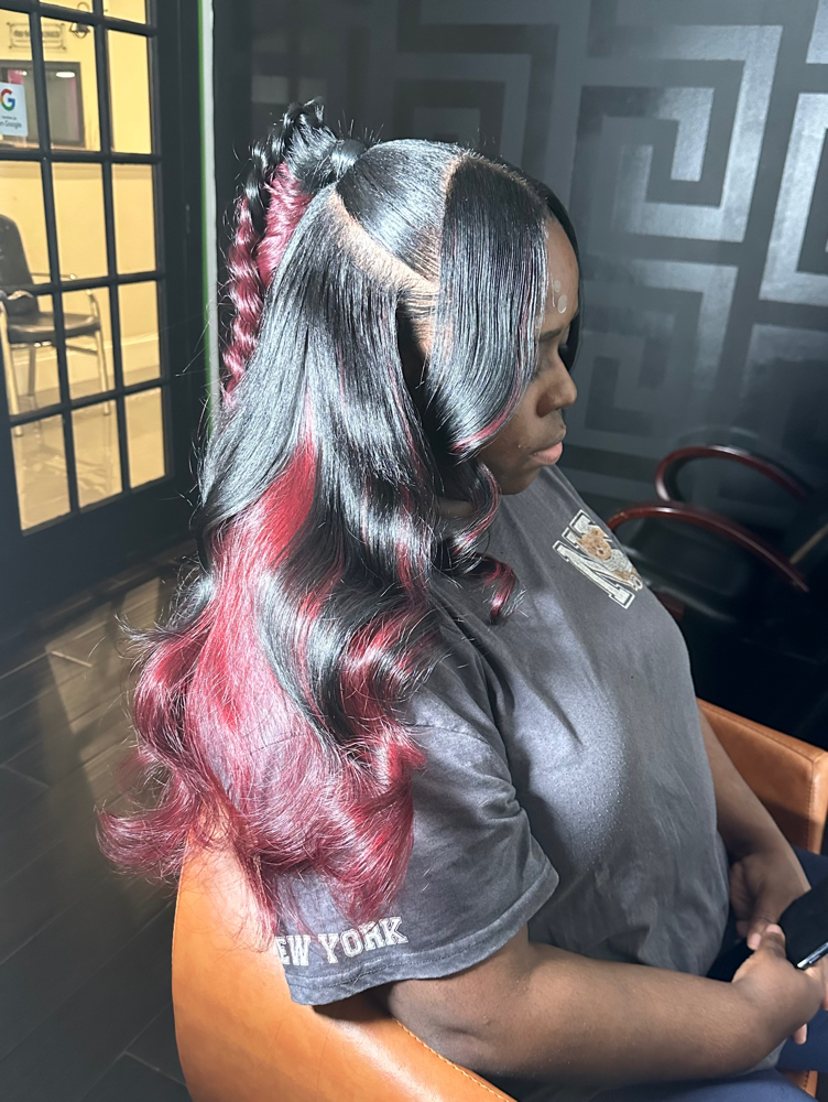 Half Up Half Down Sew In