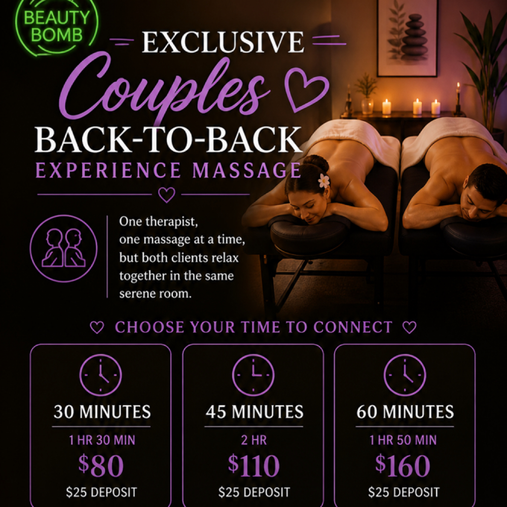 The Cozy Connection(Back2Back Cpls) at Beauty Bomb Spa in Lawton, OK