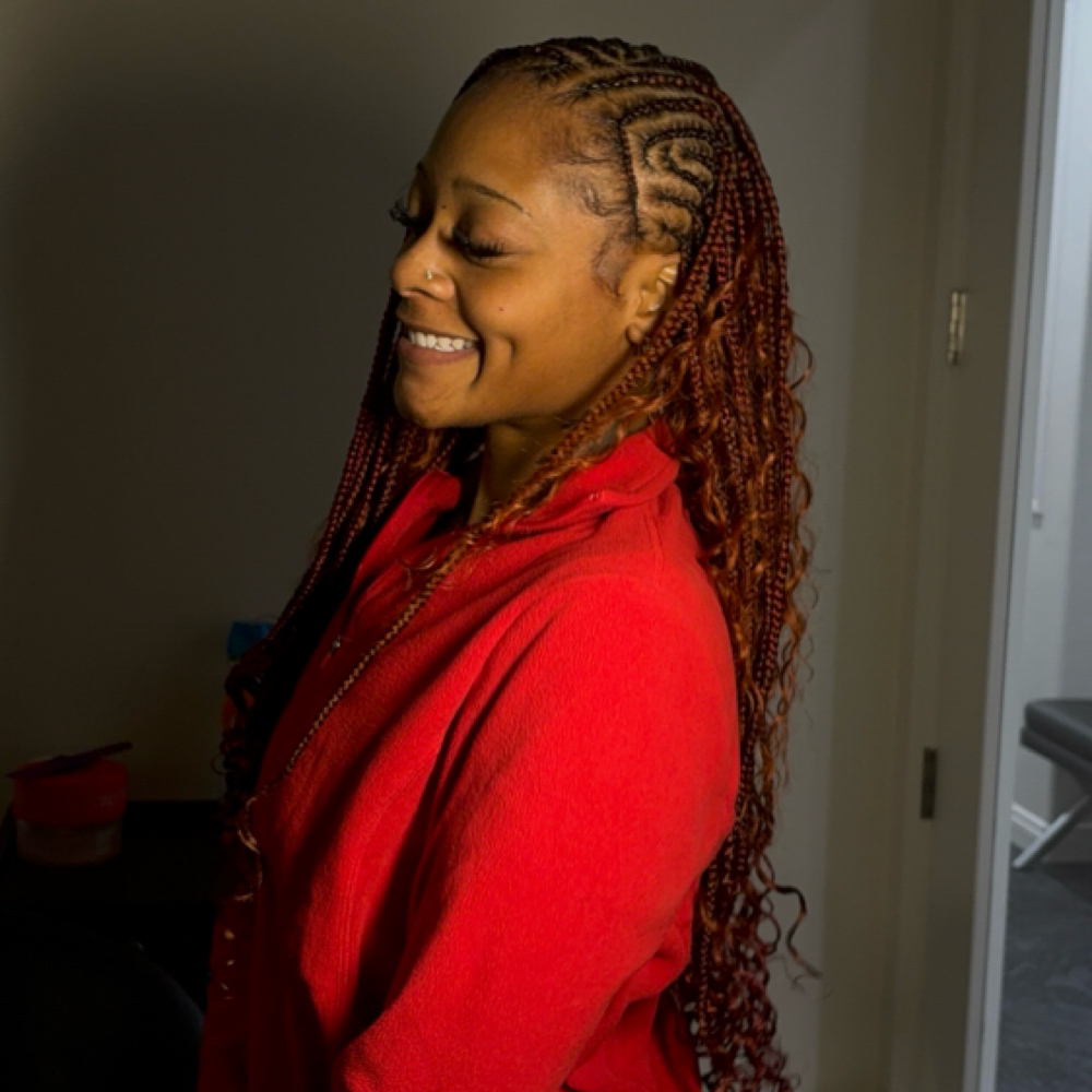 Waist Length Fulani Braids at The Braid Studio in Arlington Tx, TX