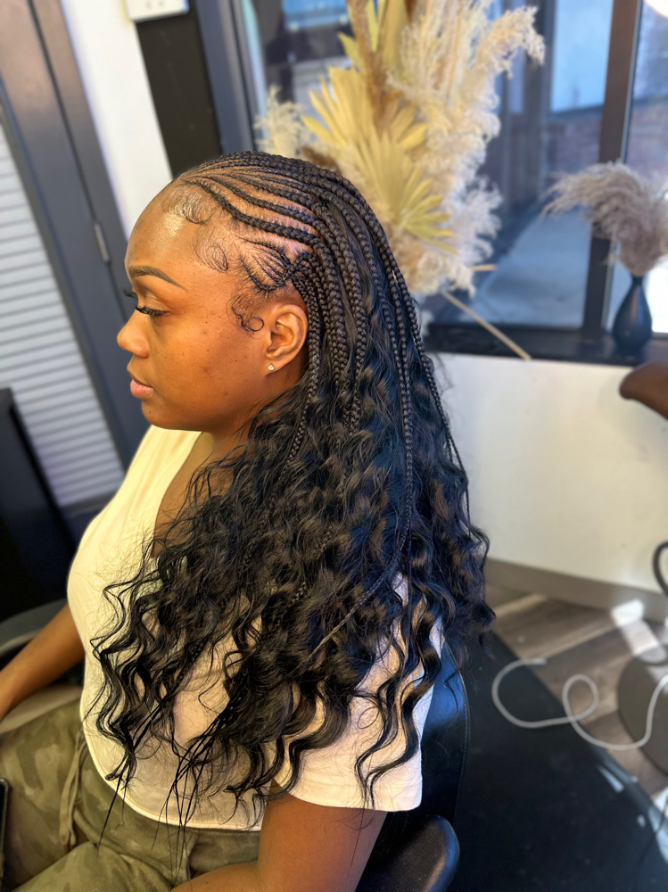 Half Braids Half Sew In