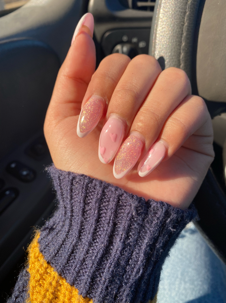 Almond Nails With French