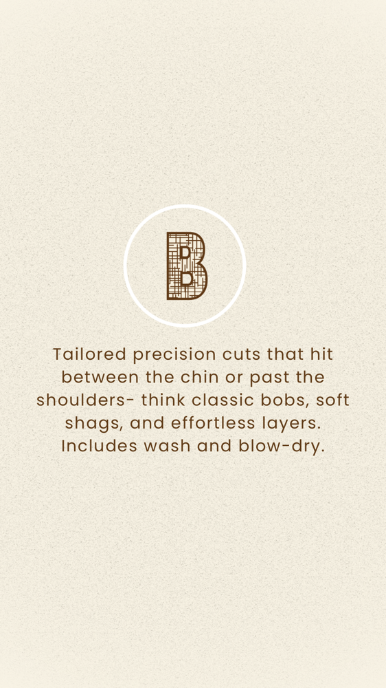 Custom Haircut (starting length: below ear)