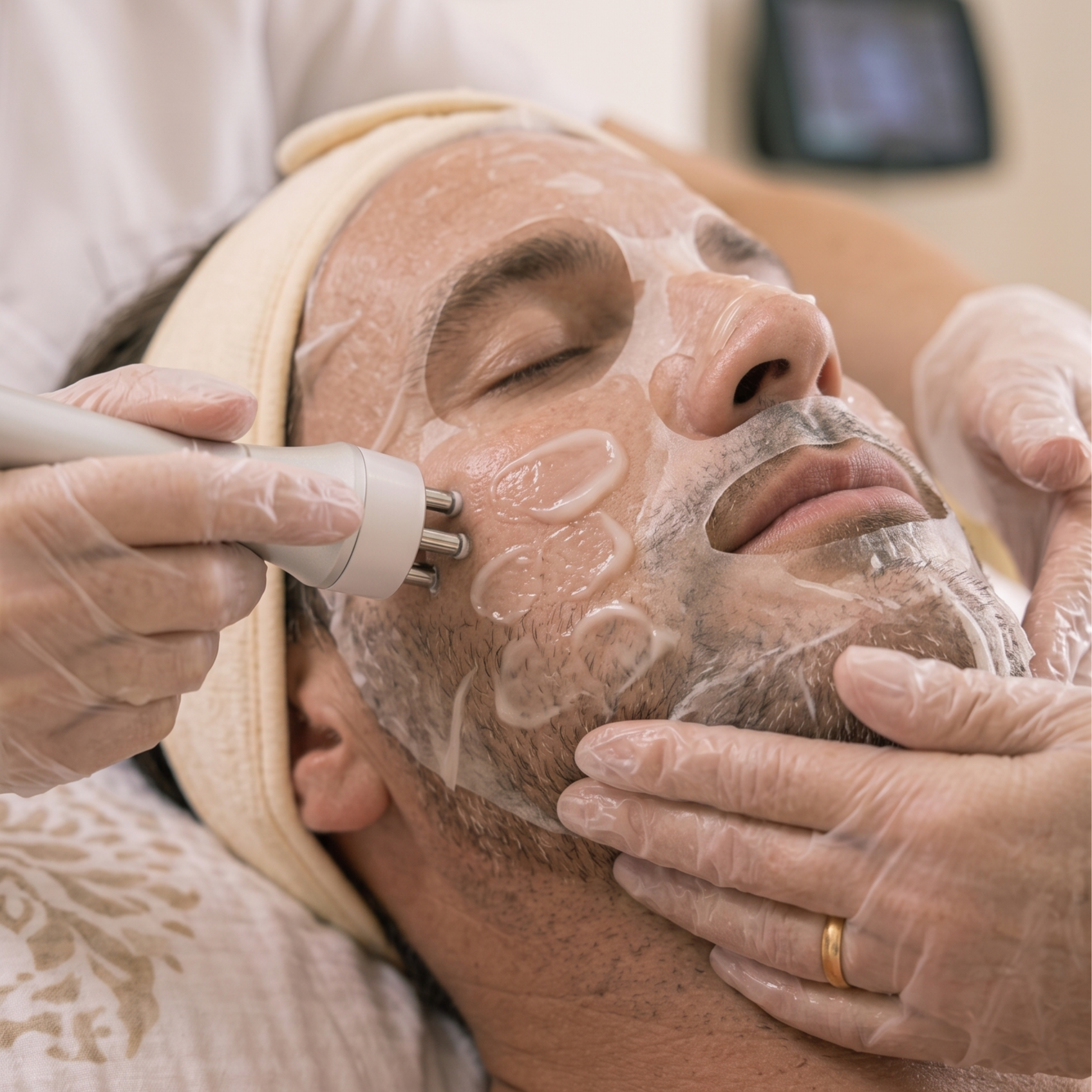 Men Facial Oxygenation Glo2 at JENNVIE Med Spa in Westport, CT