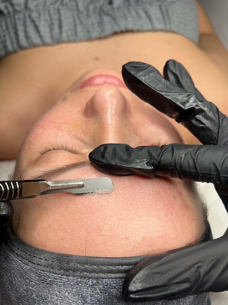Dermaplaning with deep clarifying