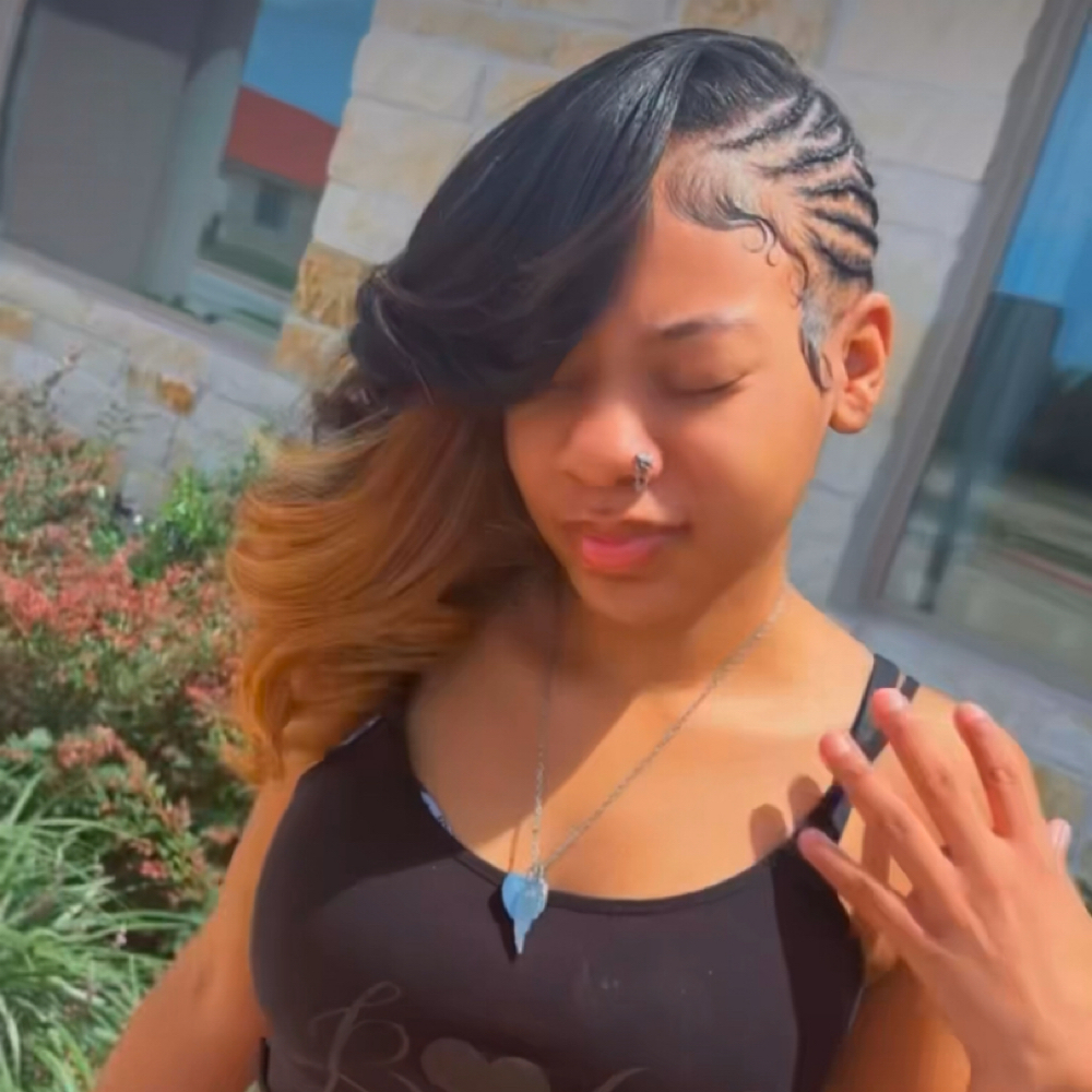 Half Braids W/quick Weave at B Nova Solutions in Pearland, TX