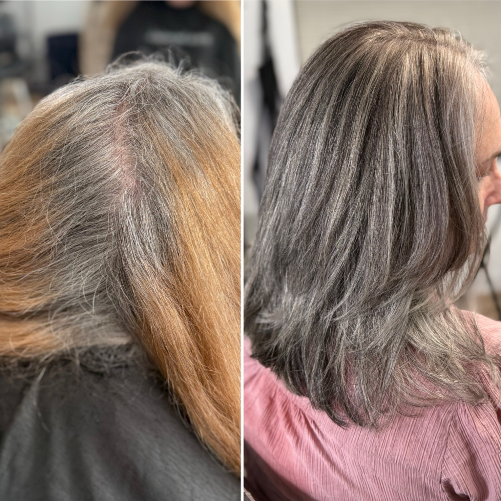 Grey Blending at Hair by Lisa-Marie in Silverdale, WA