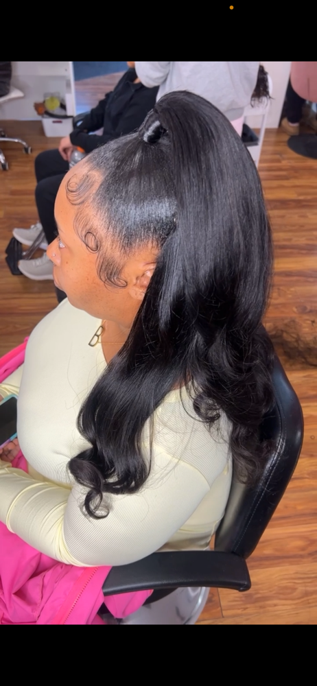 Half Up / Half Down Quick Weave