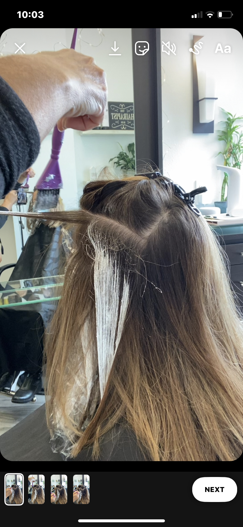 Partial Balayage Highlights