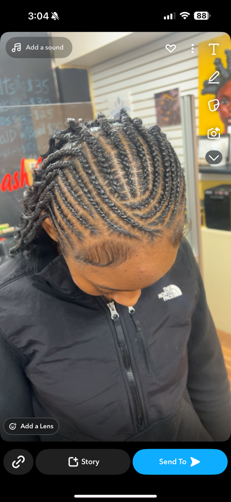 3 part tribal braids
