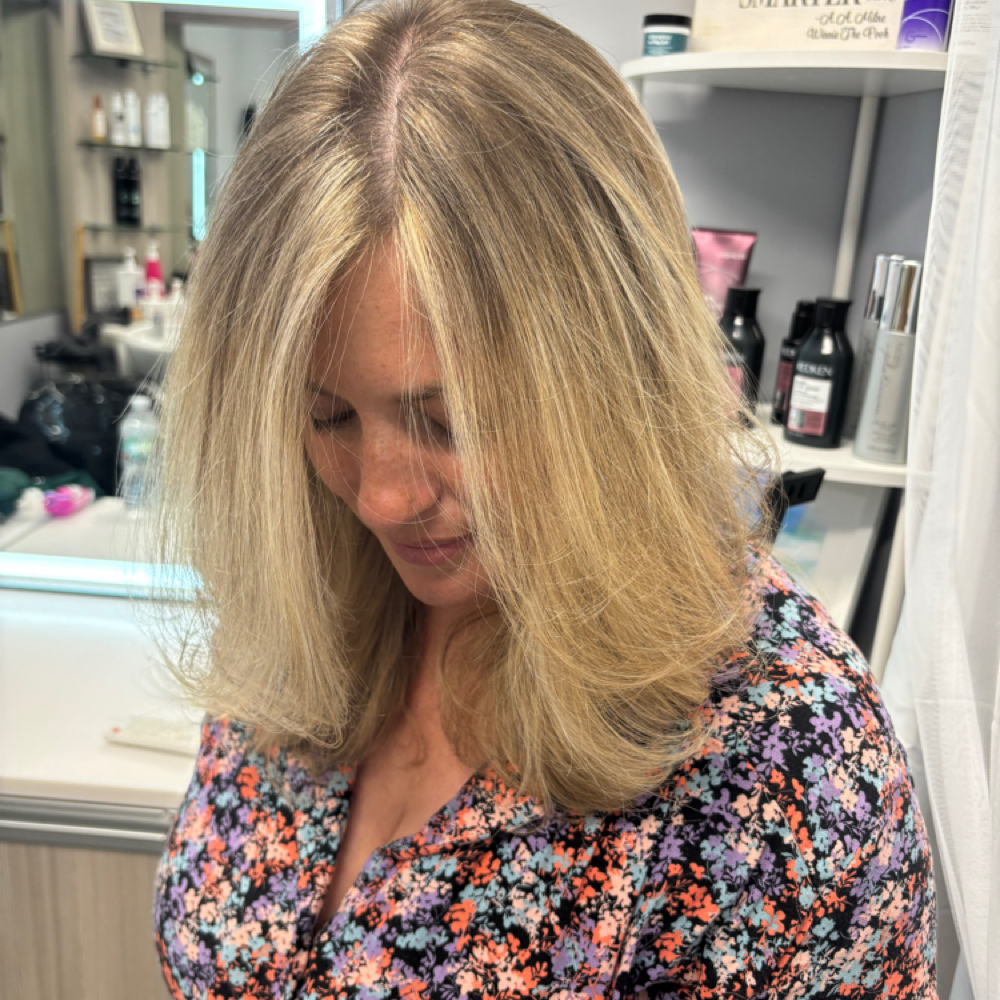 Partial Foil Highligths/only at Unique Hair Studio by Ana Pereira in Natick, MA