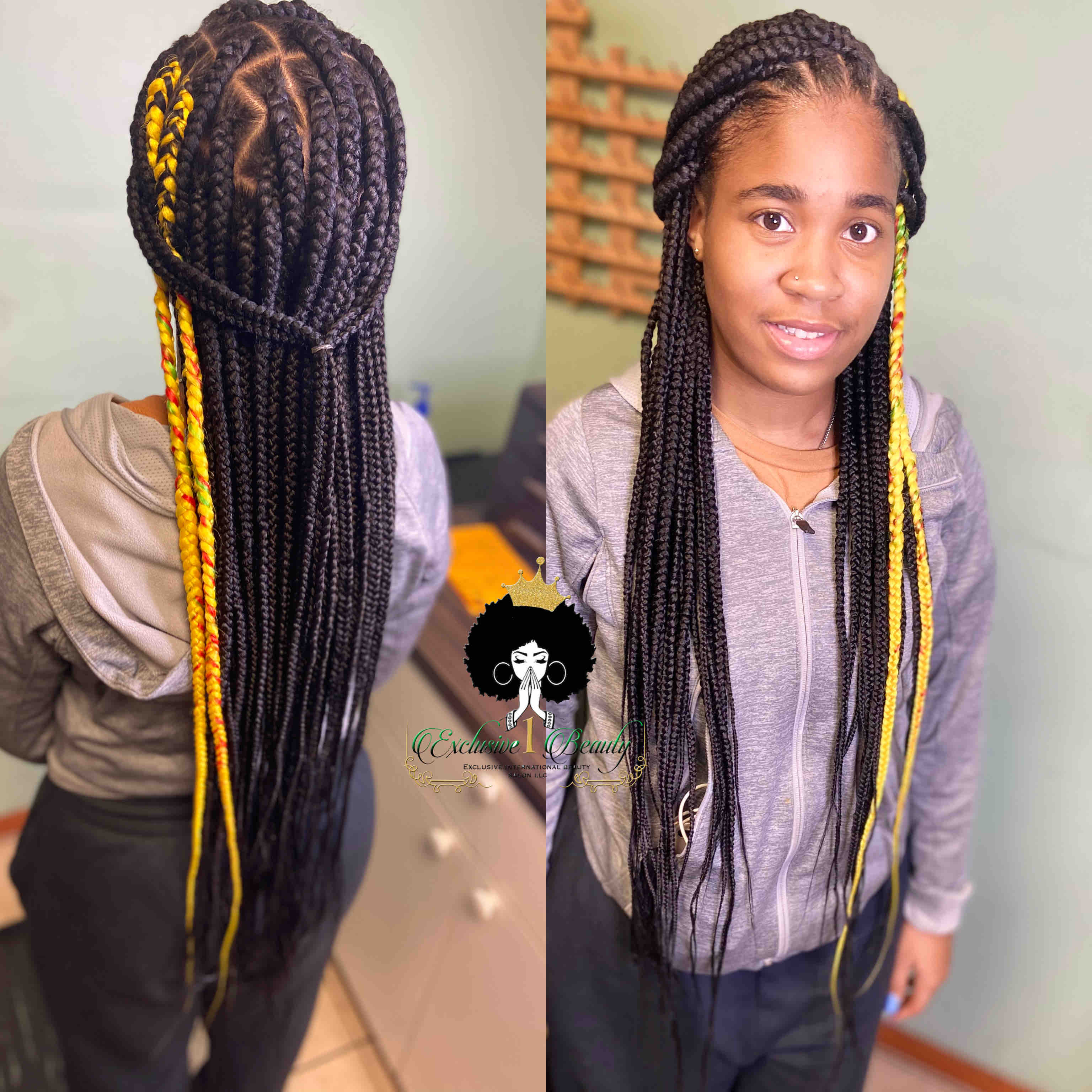 Knotless Plaits With Beads