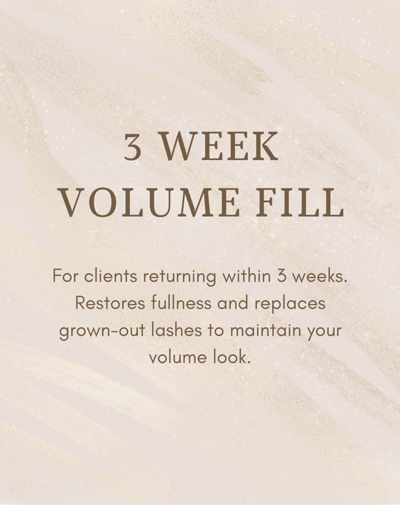 volume set 3 week fill