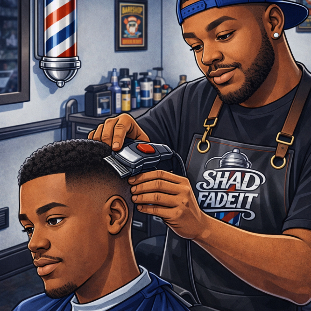 Adult Haircut (Light Beard) at Shad Fade It in Acworth, GA