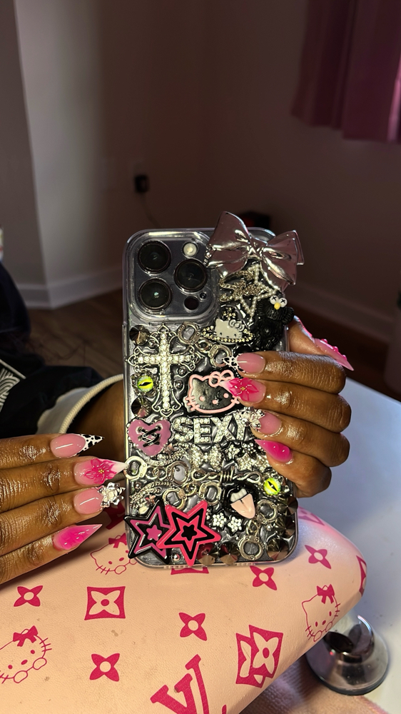 Junk case🌸 at Nails by Val in Powder springs and alpharetta, GA