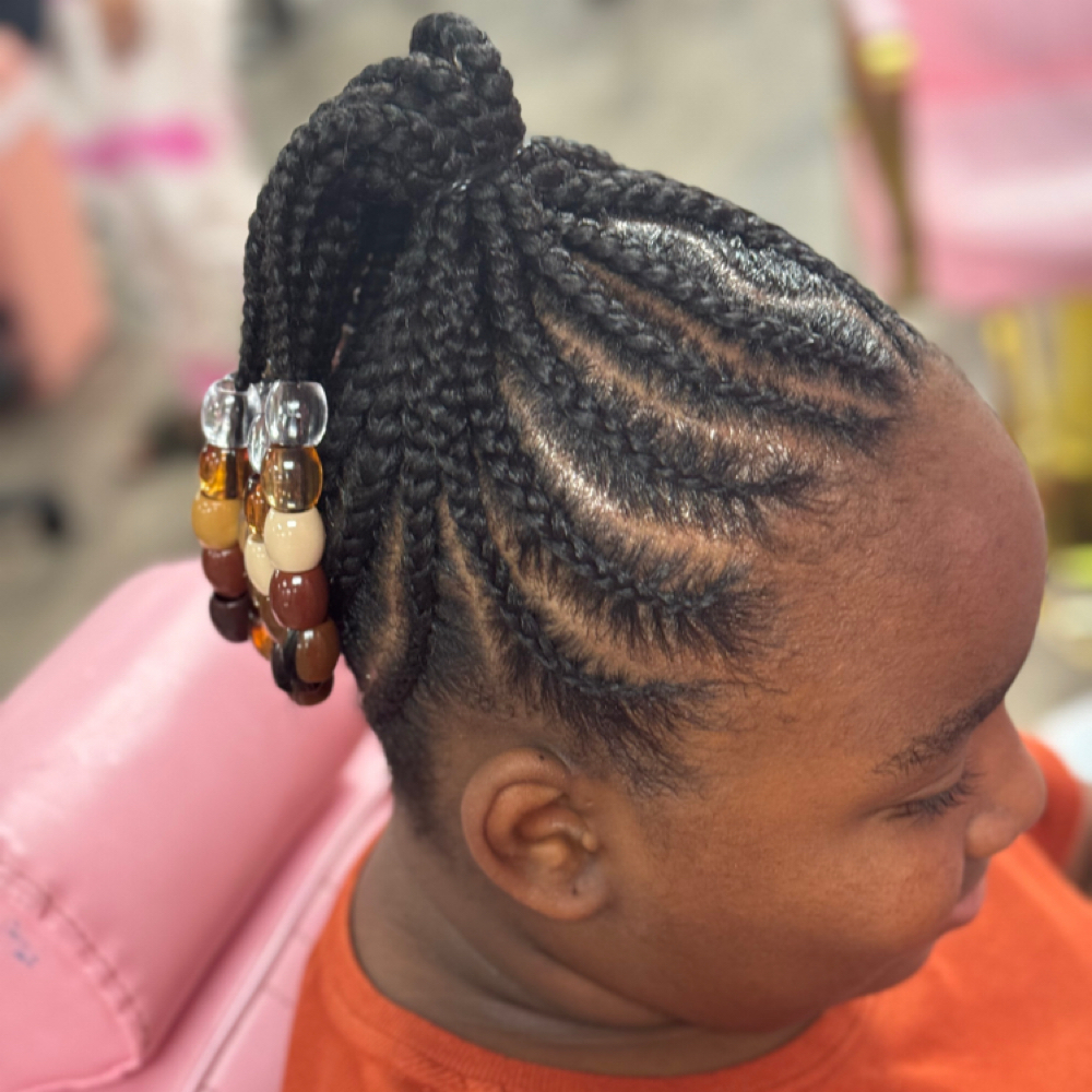 Kids Simple Cornrows at Dee Did’em in Kinston, NC