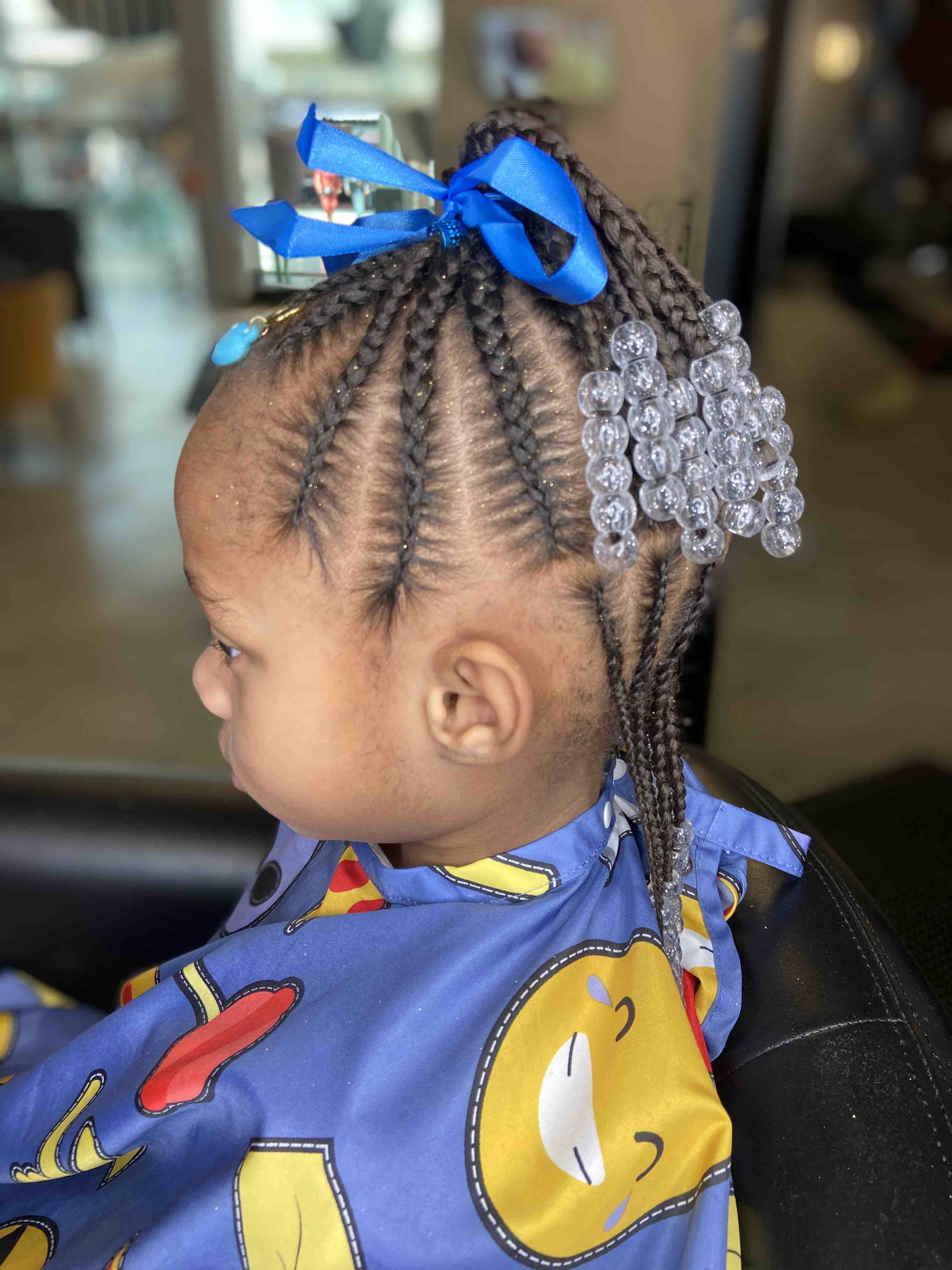 Kiddie Braids w/ Natural Hair