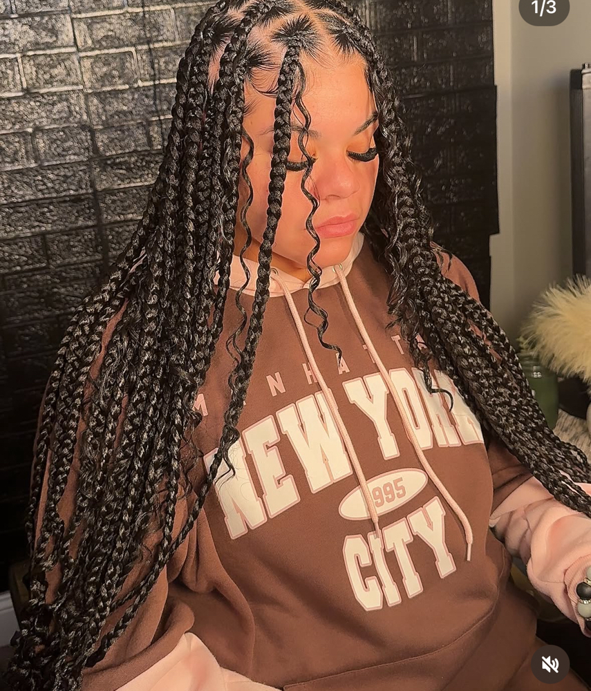 Large  Boho Knotless Braids
