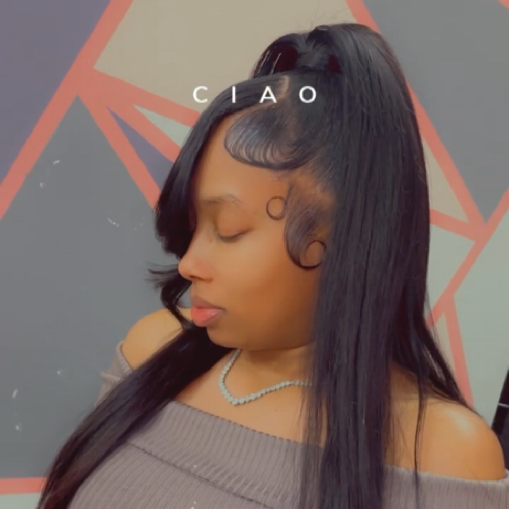 Half Up Half Down Sew In at Blaque Beauty Hair Boutique in Birmingham, AL