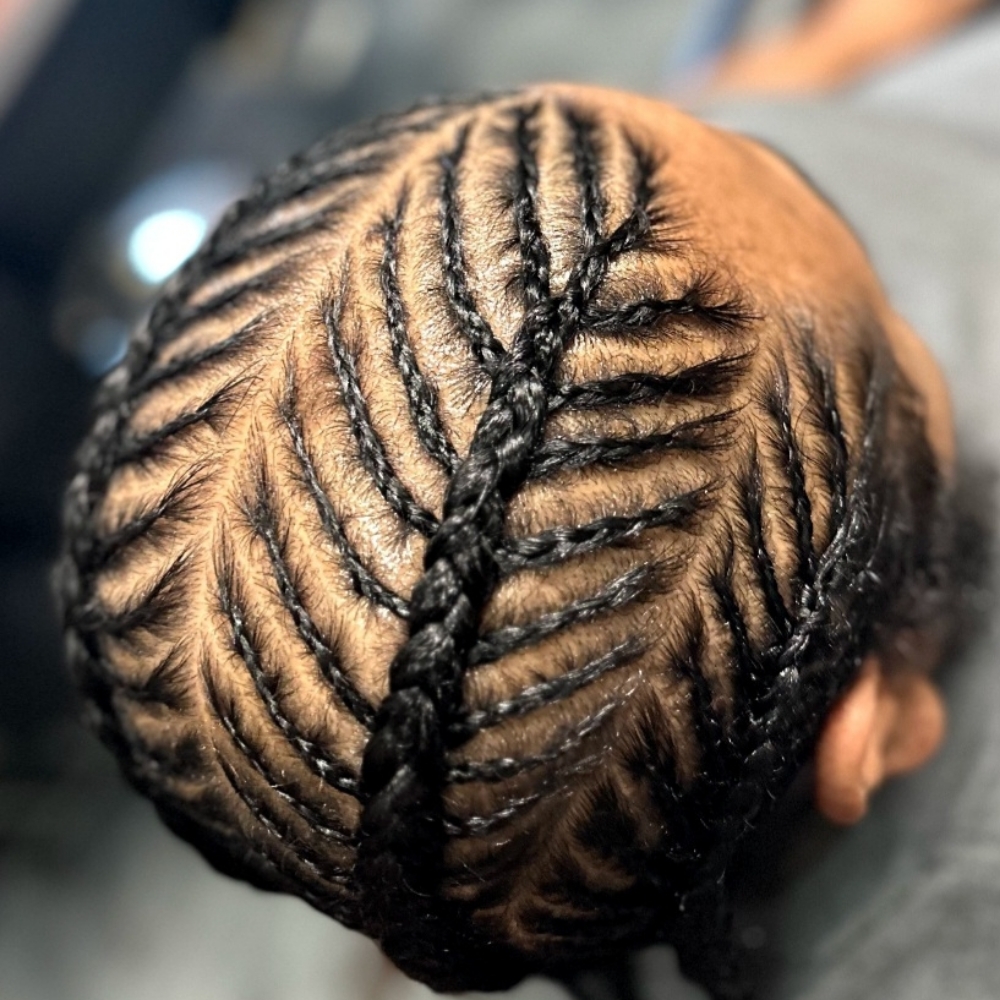 Men Fishbone Braids