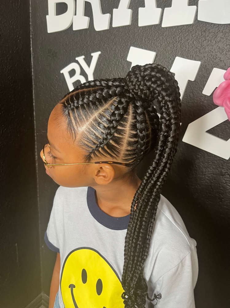 Kids Braided Up Ponytail