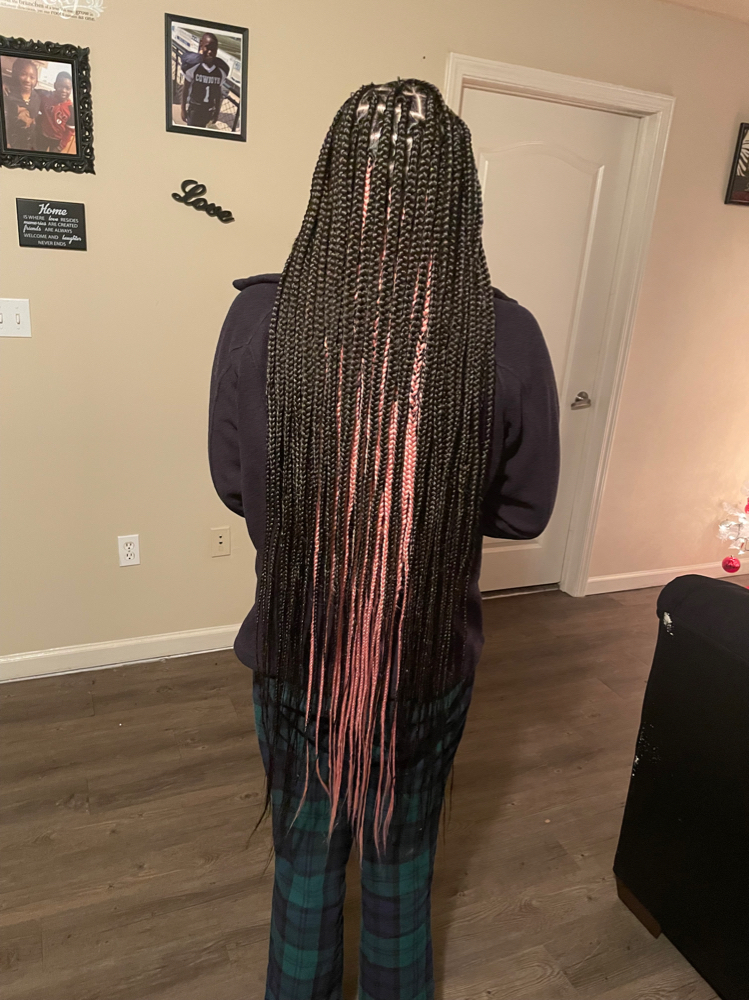 Medium Knotless Braids (kneelength)