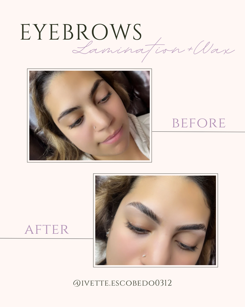 Eyebrow Lamination + Wax