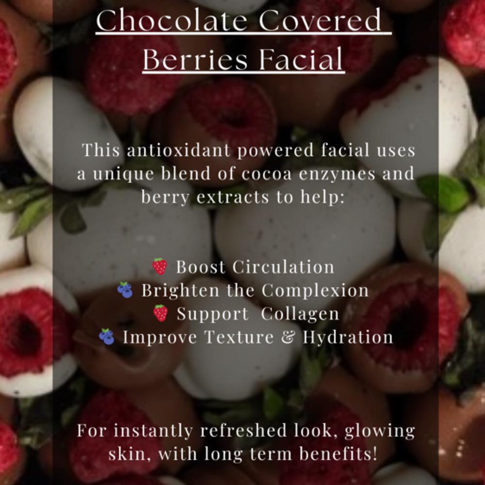 Chocolate Covered Berries Facial at HP BEAUTY SUITES in Chesterfield, MI