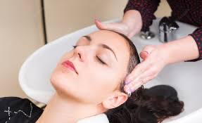 Women's haircut and eyebrow wax